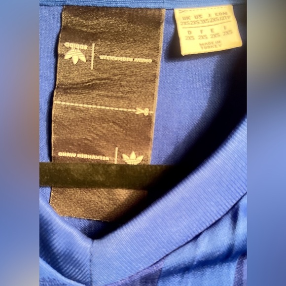 Adidas x Alexander Wang unisex Blue light short sleeve Adidas Men's Jersey 2XS - Picture 5 of 6